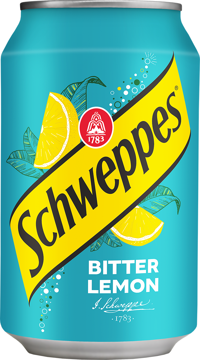 Bautura racoritoare carbogazoasa Schweppes Bitter Lemon, Doza 0.33L, 12 bucati