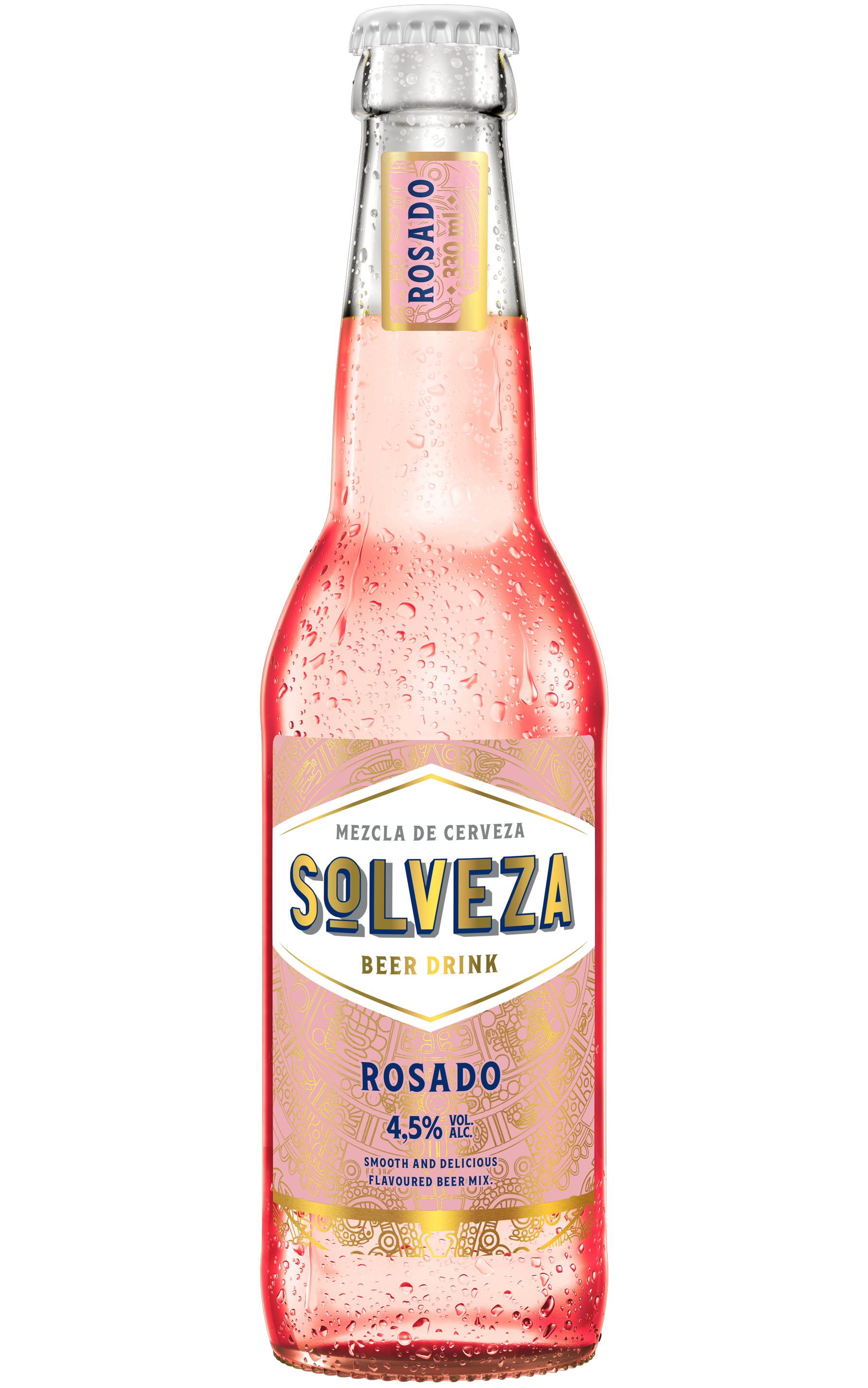 Bere Solveza Rosado, 4.5%, Sticla 0.33L, 6 bucati