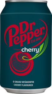 Bautura racoritoare carbogazoasa Dr. Pepper Cherry, Doza 0.33L, 12 bucati