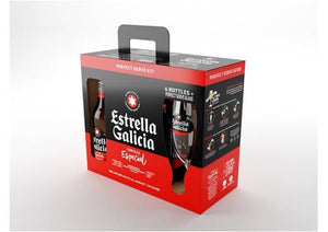 Bere Estrella Galicia Especial, 6 Sticle, 330 ml + 1 Pahar
