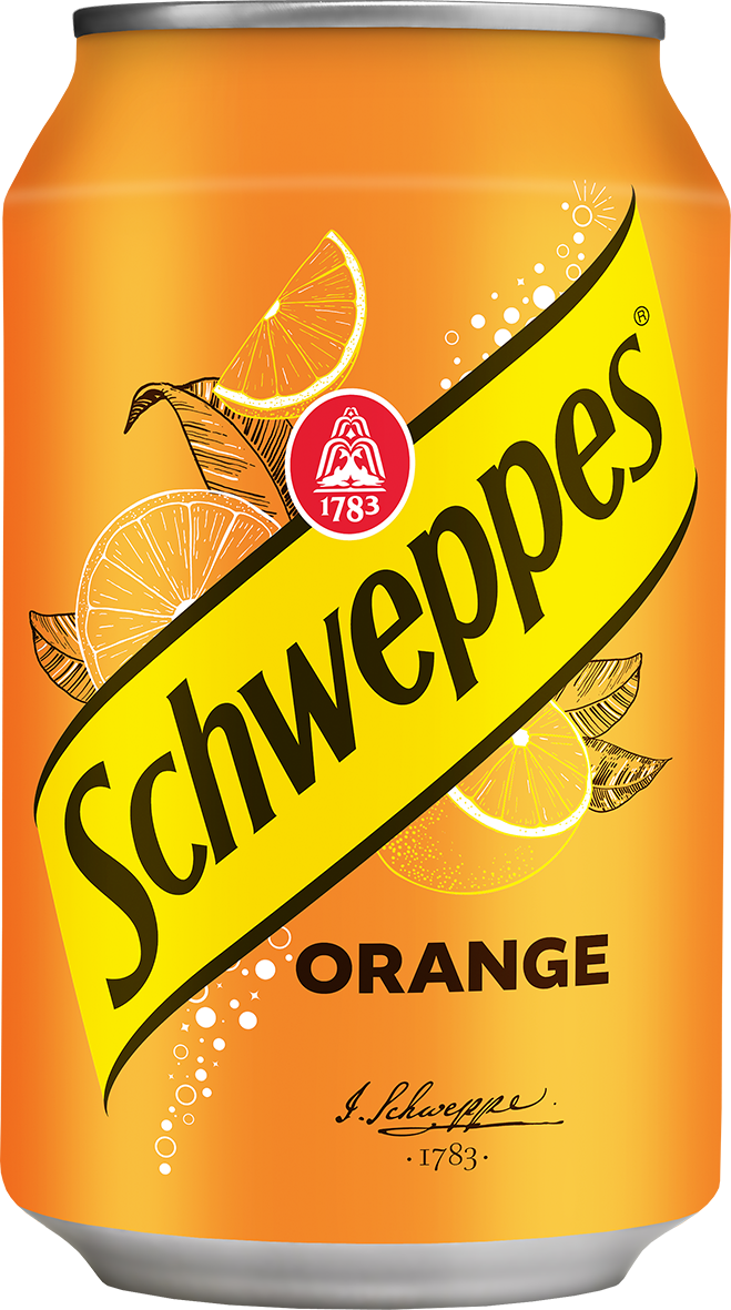 Bautura racoritoare carbogazoasa Schweppes Orange, Doza 0.33L, 12 bucati