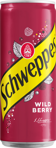 Bautura racoritoare carbogazoasa Schweppes Wild Berry, Doza, 24 x 0.33L