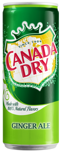Bautura racoritoare carbogazoasa Canada Dry Ginger Ale, Doza, 24 x 0.33L