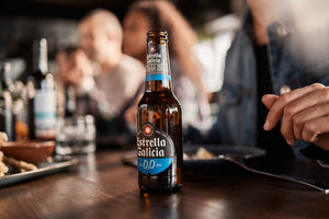 Bere fara alcool Estrella Galicia, 0.0%, Sticla 0.33L, 6 bucati