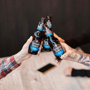 Bere fara alcool Estrella Galicia, 0.0%, Sticla 0.33L, 6 bucati