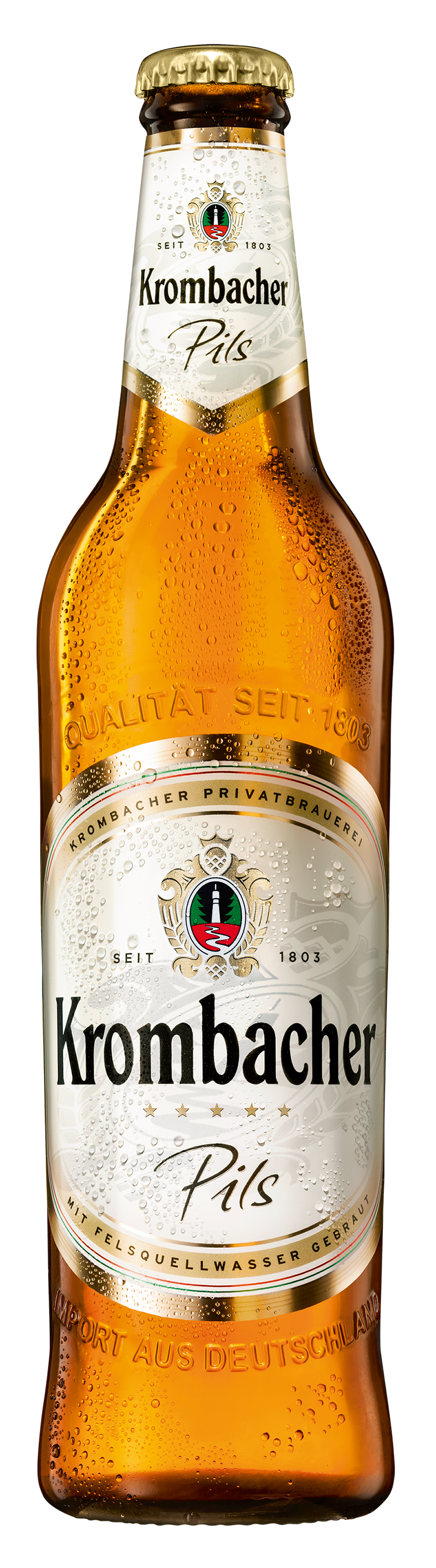 Bere Krombacher Pils nepasteurizata, 4.8%, Sticla, 12 x 0.5L