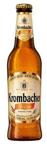Bere alba nefiltrata Krombacher Weizen, 5.3%, Sticla 0.33L, 6 bucati