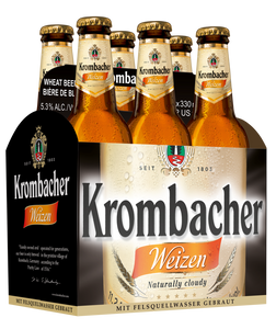 Bere alba nefiltrata Krombacher Weizen, 5.3%, Sticla 0.33L, 6 bucati