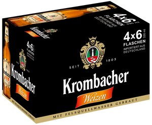 Bere alba nefiltrata Krombacher Weizen, 5.3%, Sticla 0.33L, 6 bucati