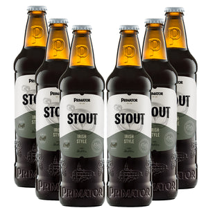 Bere neagra Primator Stout Irish Style (Top Fermented), 4.7%, Sticla 0.5L, 6 bucati